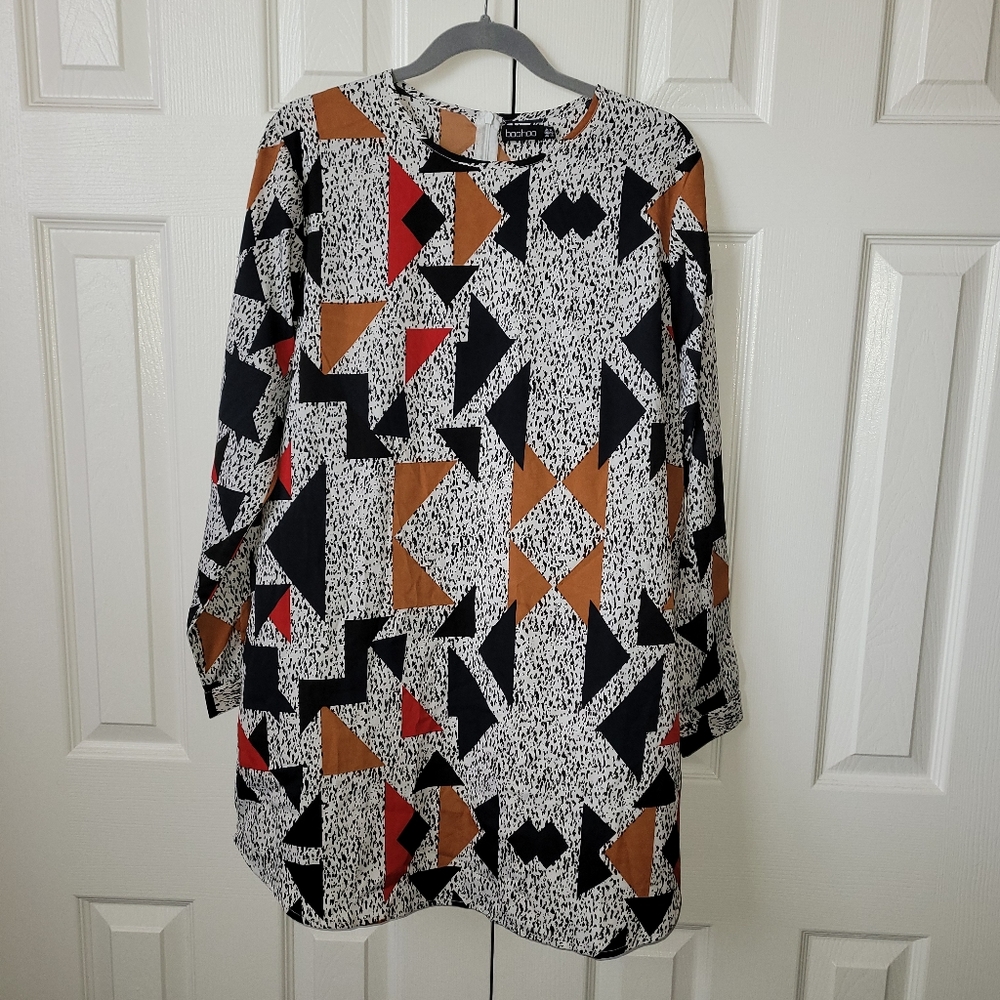 Boohoo size 14 Multi Color Tunic - Picture 10 of 10